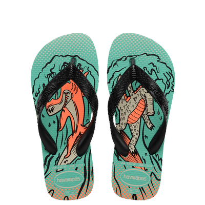 Havaianas top fun flip flops, Virtual Green /black, medium
