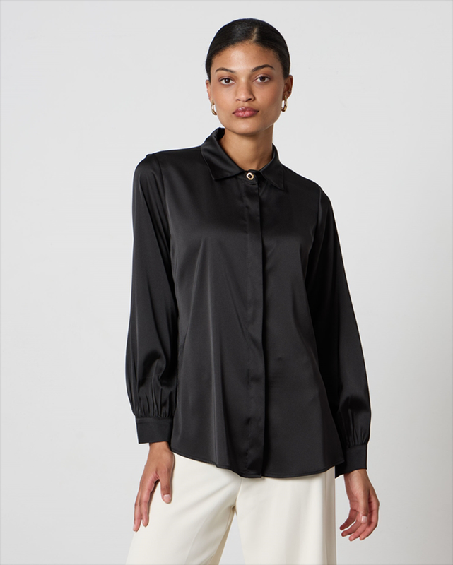 Shirt satin long sleeve image number null