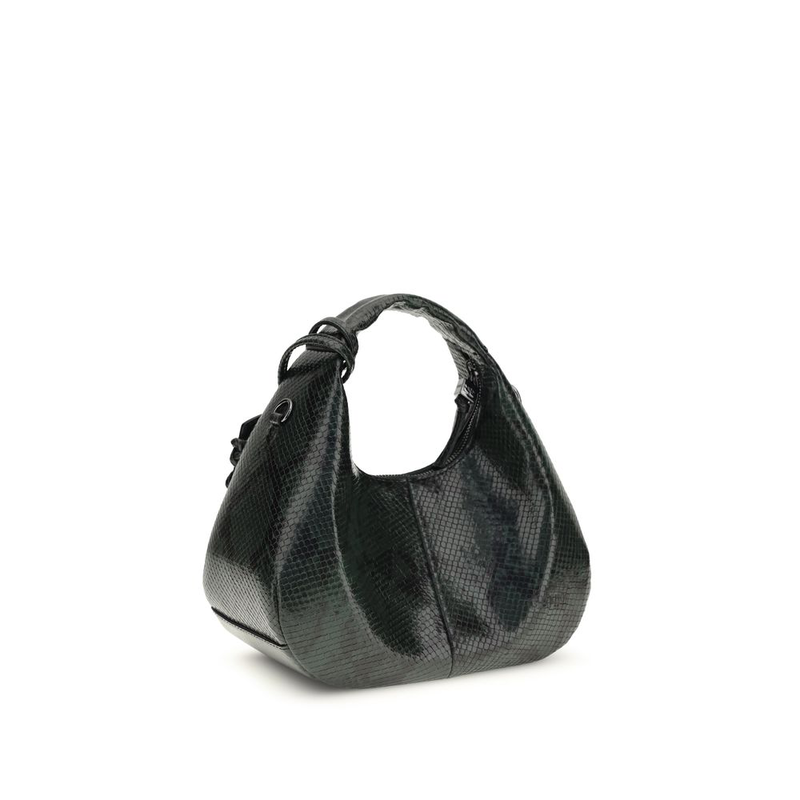 Black recycled polyester handbag-null