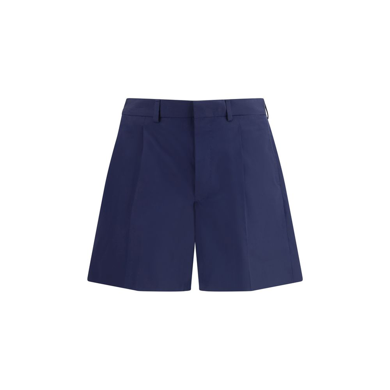 Blue cotton bermuda shorts-null