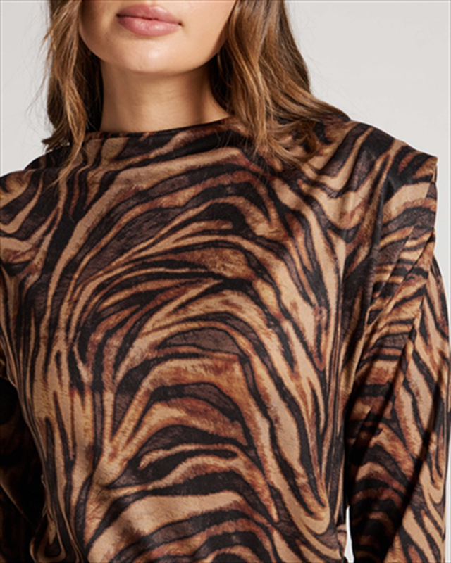 Blouse knit zebra print-null