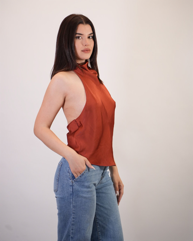 Satin halter top 20256-null