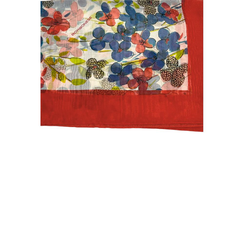 Red silk women scarf-null