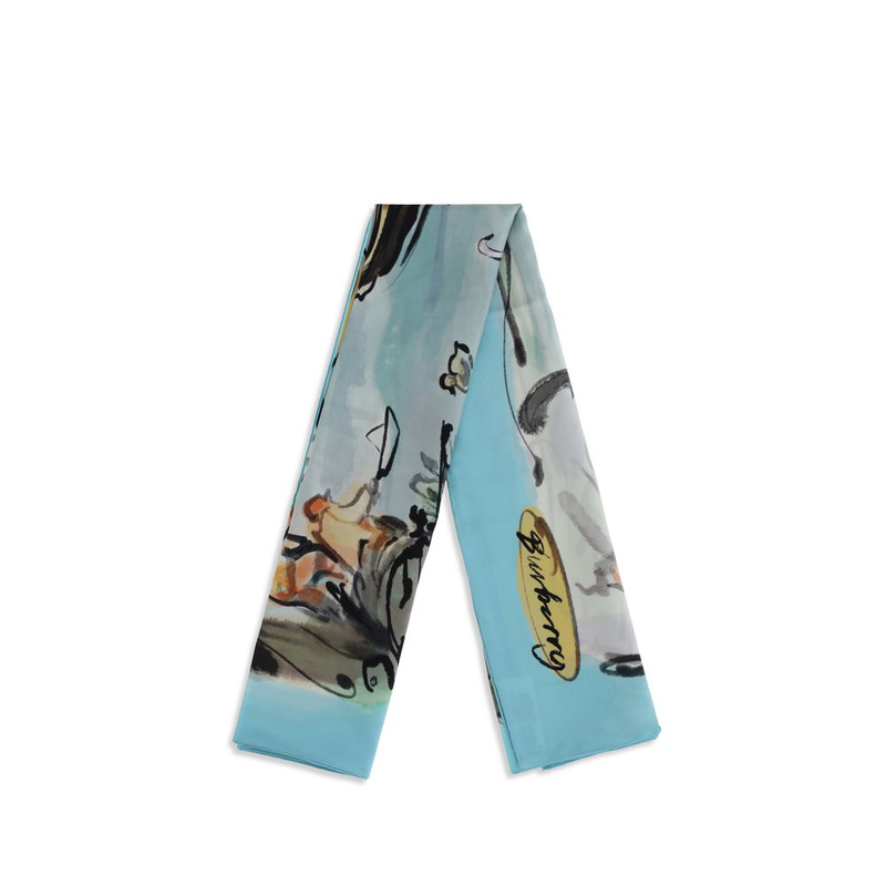 Multicolor silk scarf-null