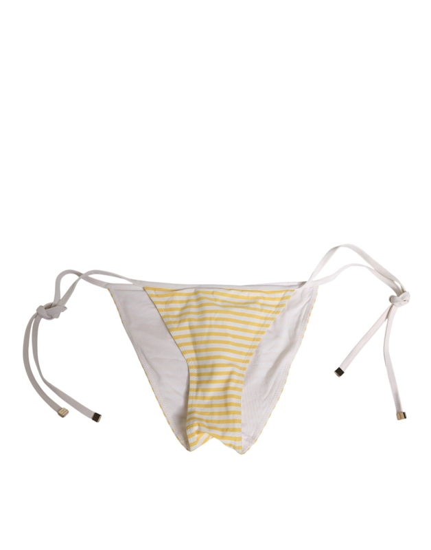 White yellow stripe tie side logo underwear-null