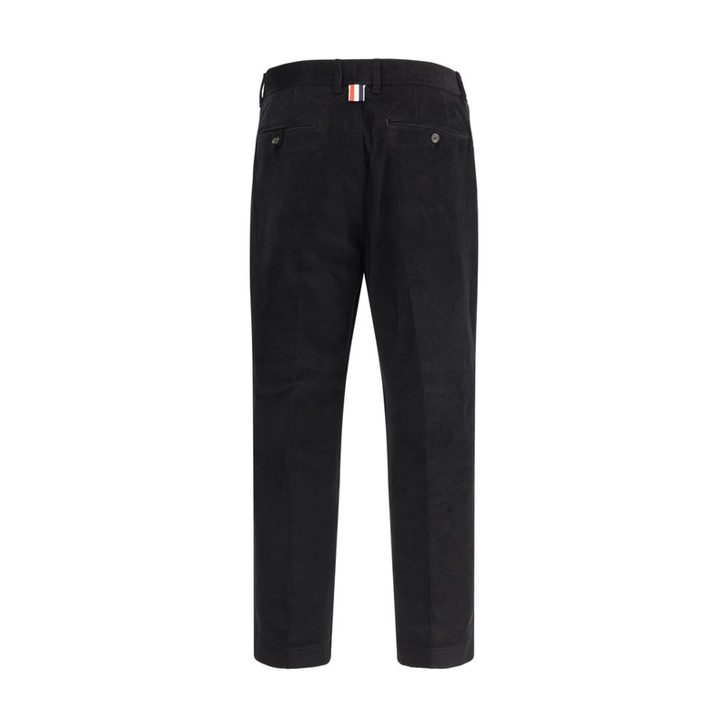 Black cotton chino pants-null