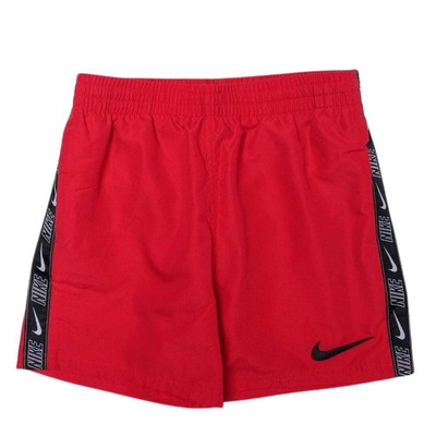 Boys logo tape 4" volley short, University Red, medium