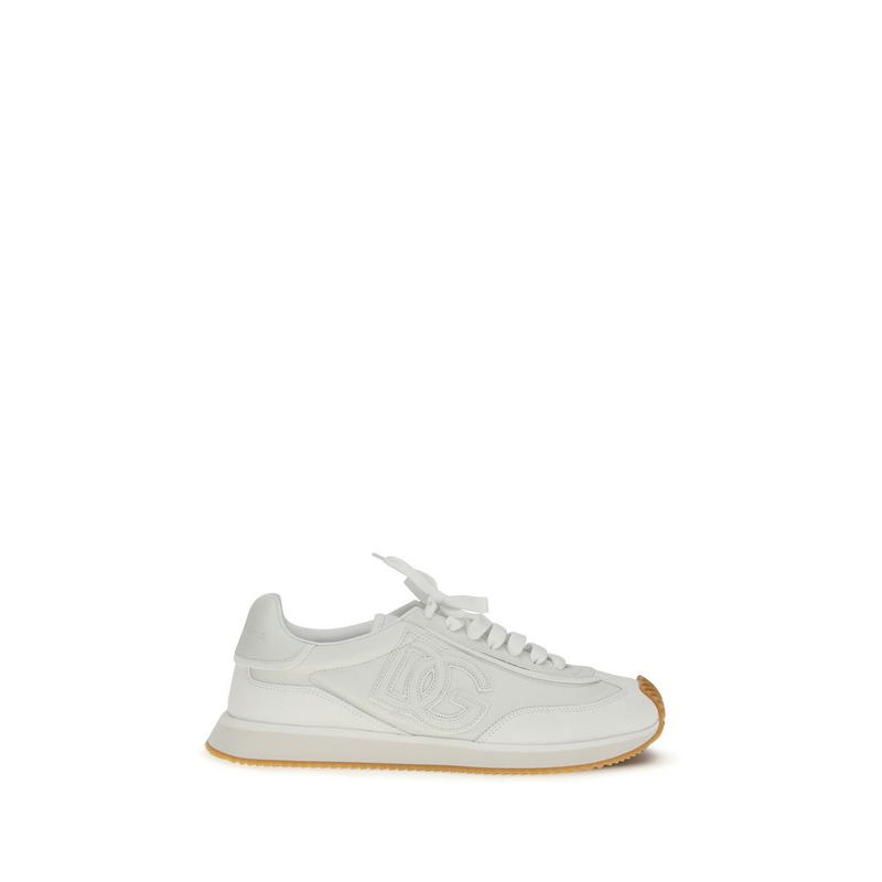 White calf leather bos taurus athletic sneakers-null