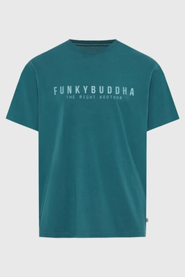 T-shirt km with print - funky buddha, Steel Grey, medium