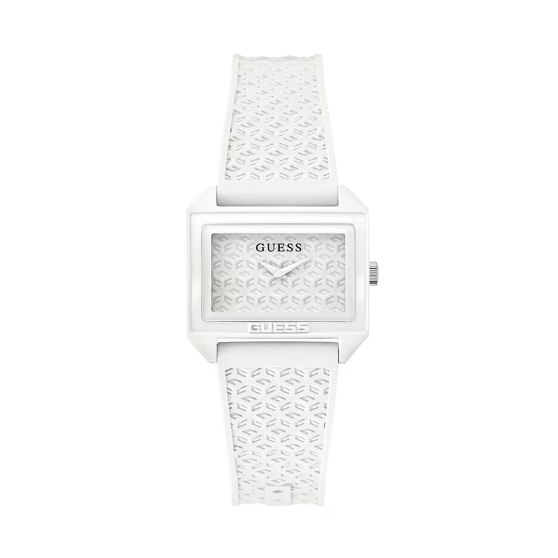 White synthetic dress watch-null