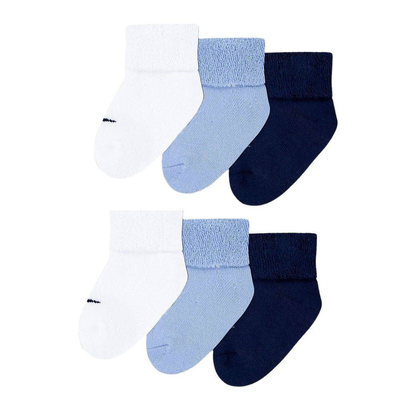 6pk terry cuffed infant sock
