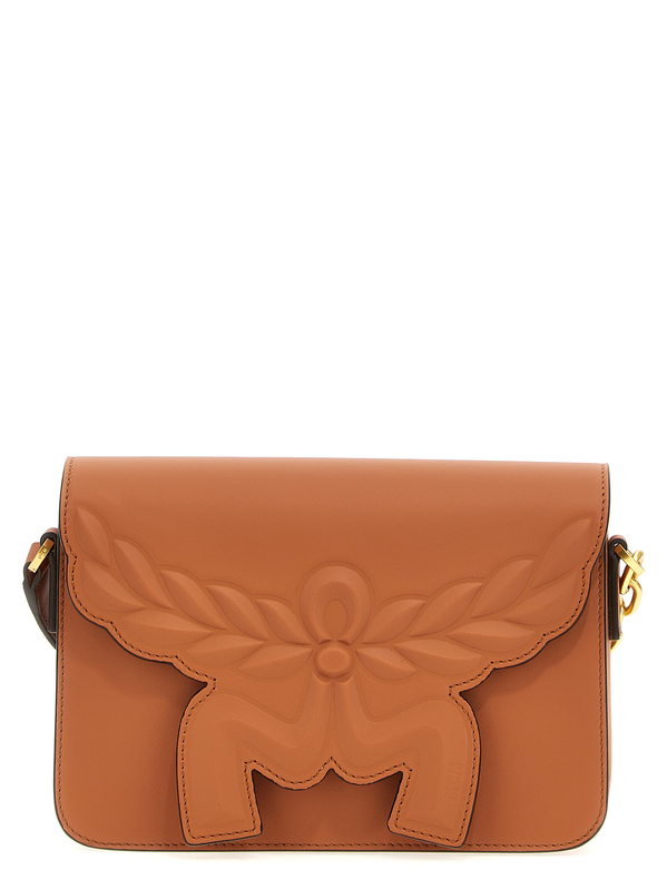 Brown calfskin crossbody bag-null