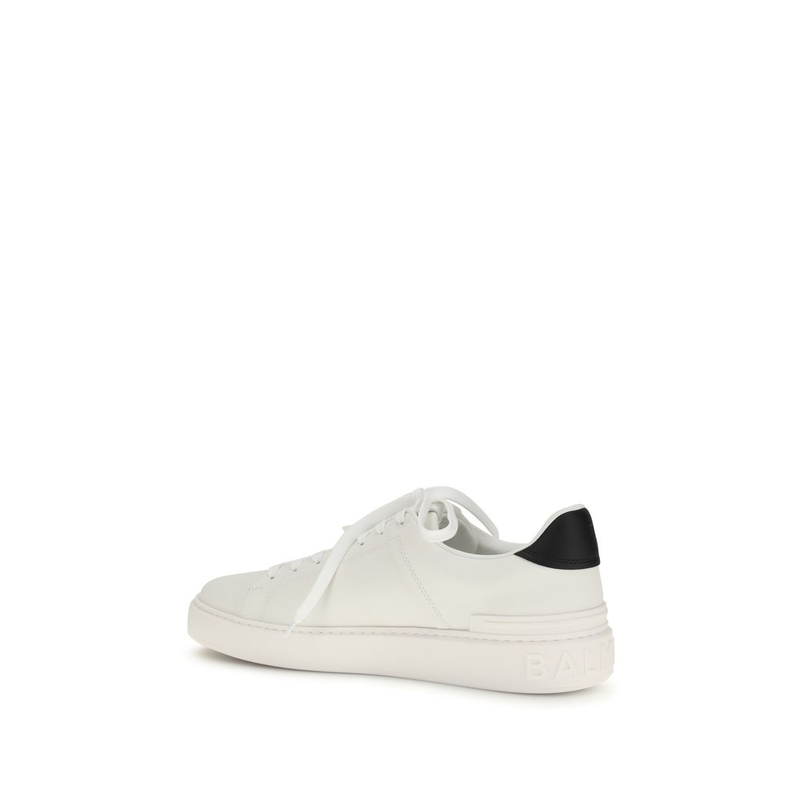 White calf leather bos taurus low top sneakers-null
