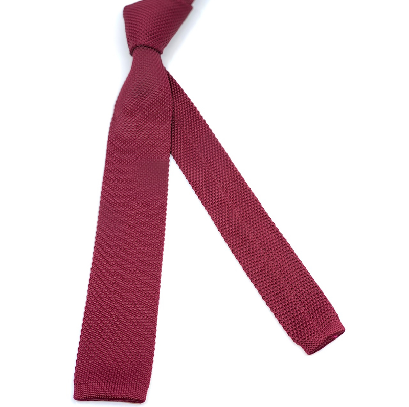 Woven knitted skinny tie image number null