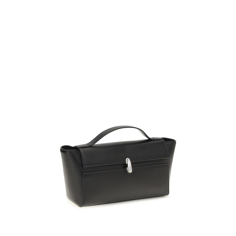 Black calf leather bos taurus clutch bag-null
