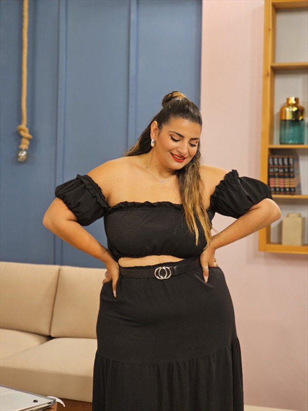 Crop top elastic image number null