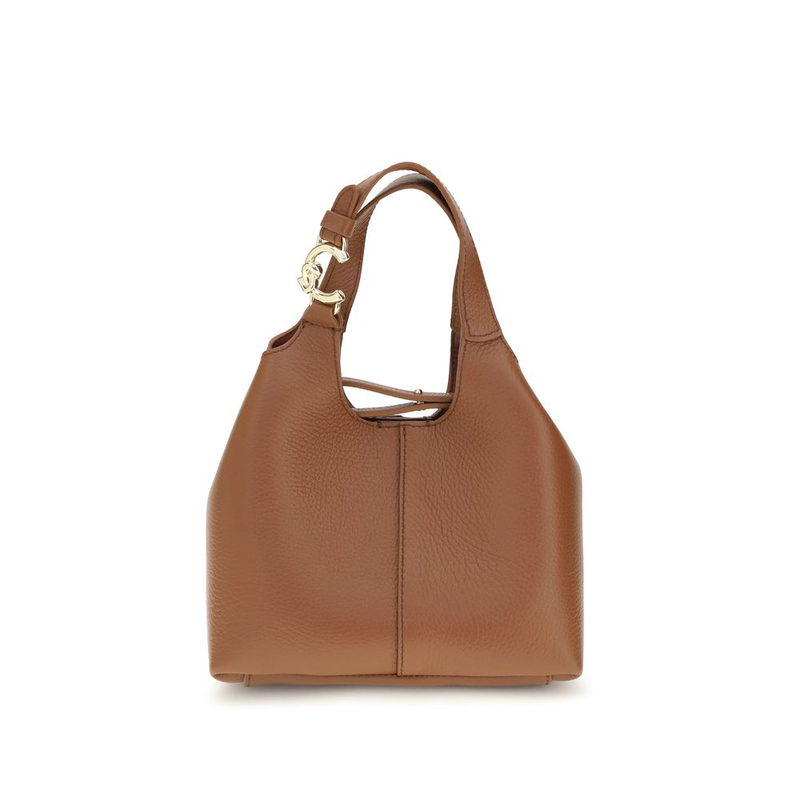 Brown calf leather bos taurus shoulder bag-null