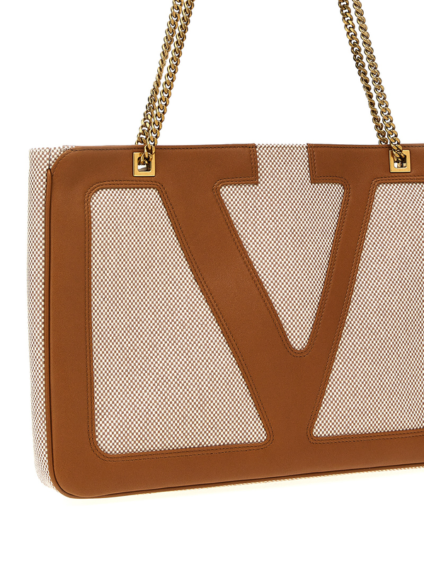 Beige cotton tote bag-null