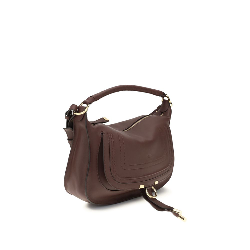 Bordeaux calf leather bos taurus shoulder bag-null