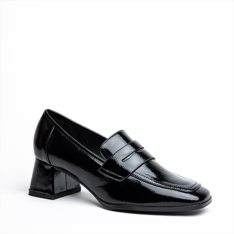 Miss belgini slip on low heeled loafer patent pumps-null
