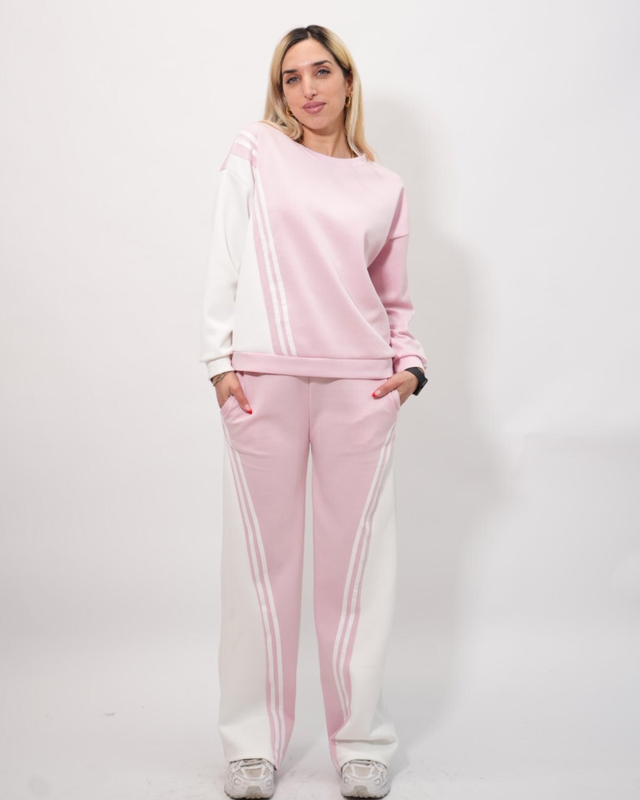 Stripe set tracksuit pants top 21657-null