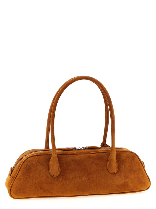 Brown calfskin shoulder bag-null