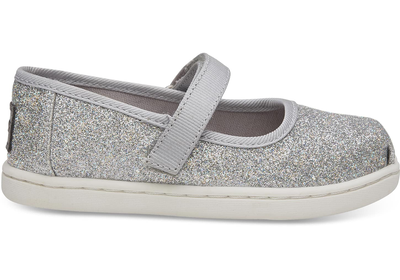 Toms tiny mary jane, Silver, medium