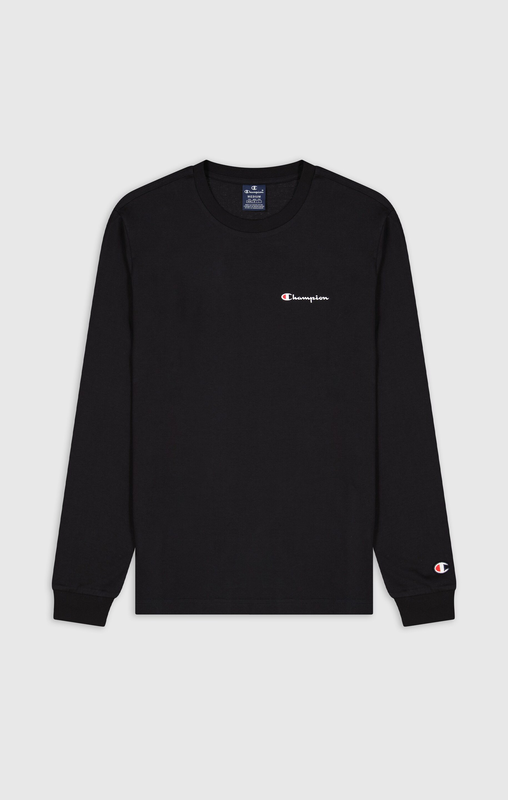 Champion men crewneck long sleeve t-shirt (219215)-black-null