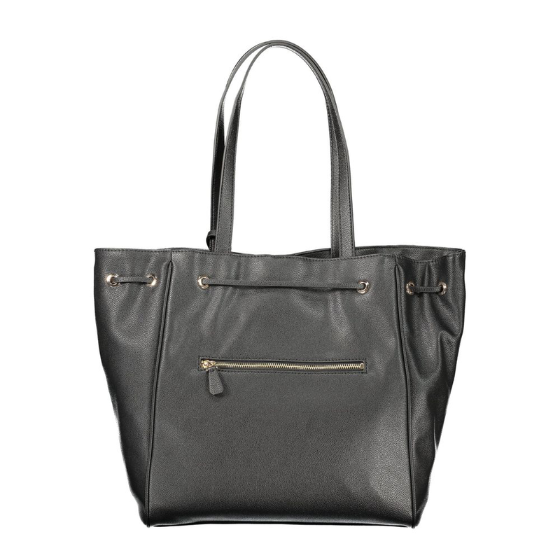 Nero poliuretano women handbag-null