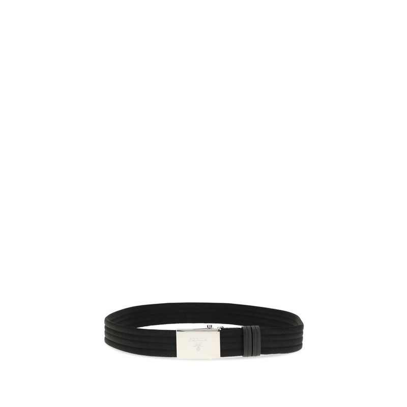 Black polyester thin belt-null