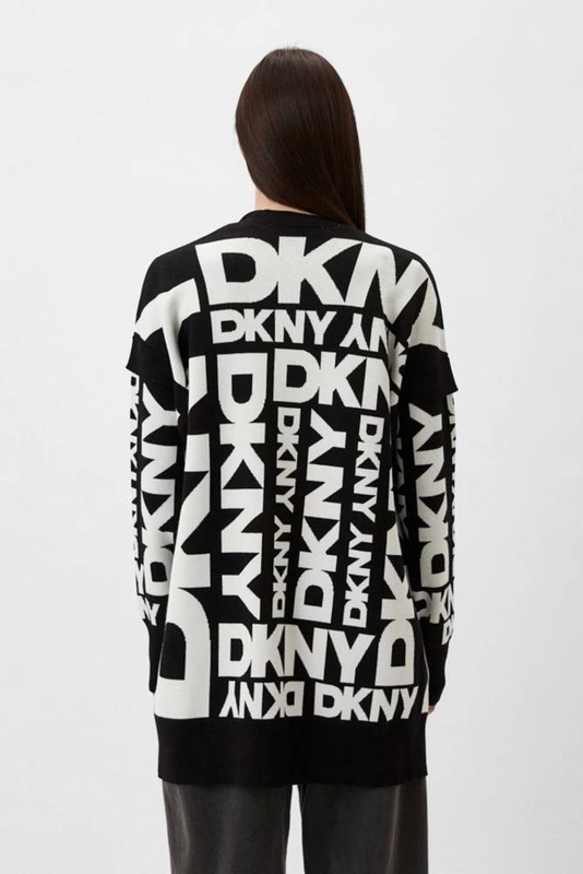 Dkny l/s open front exploded sweater-null