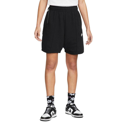 Nike sportswear womens high-rise french terry short, Black, medium