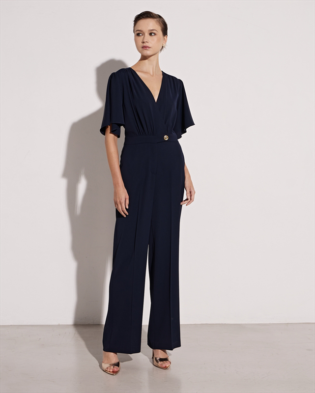 Jumpsuit crepe cross front-null