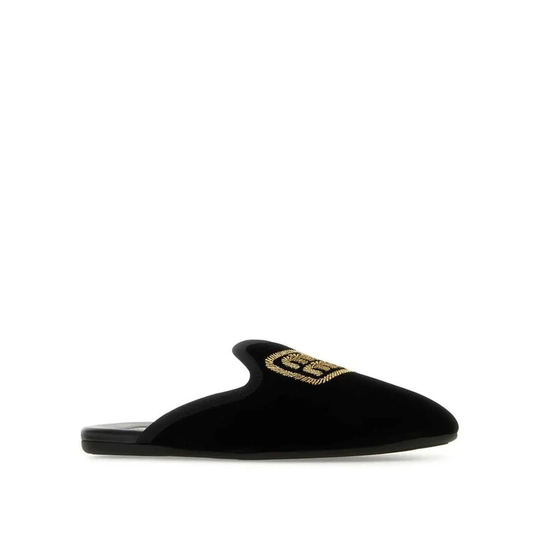 Black calfskin mules-null