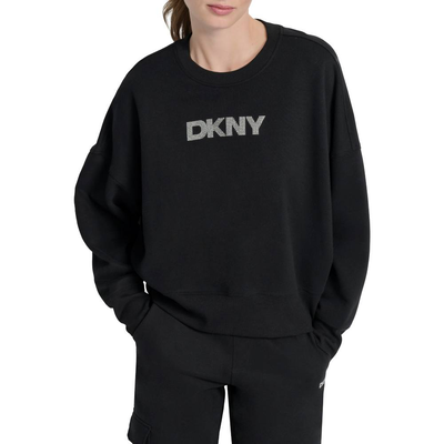 Dkny logo sweater, Black, medium
