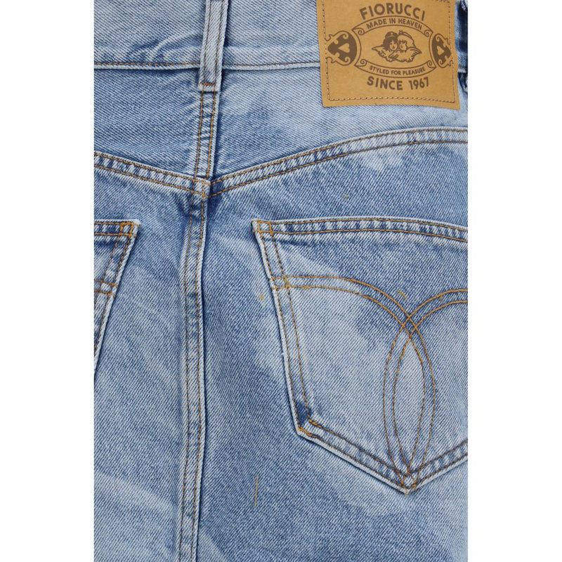 Blue denim skirt-null
