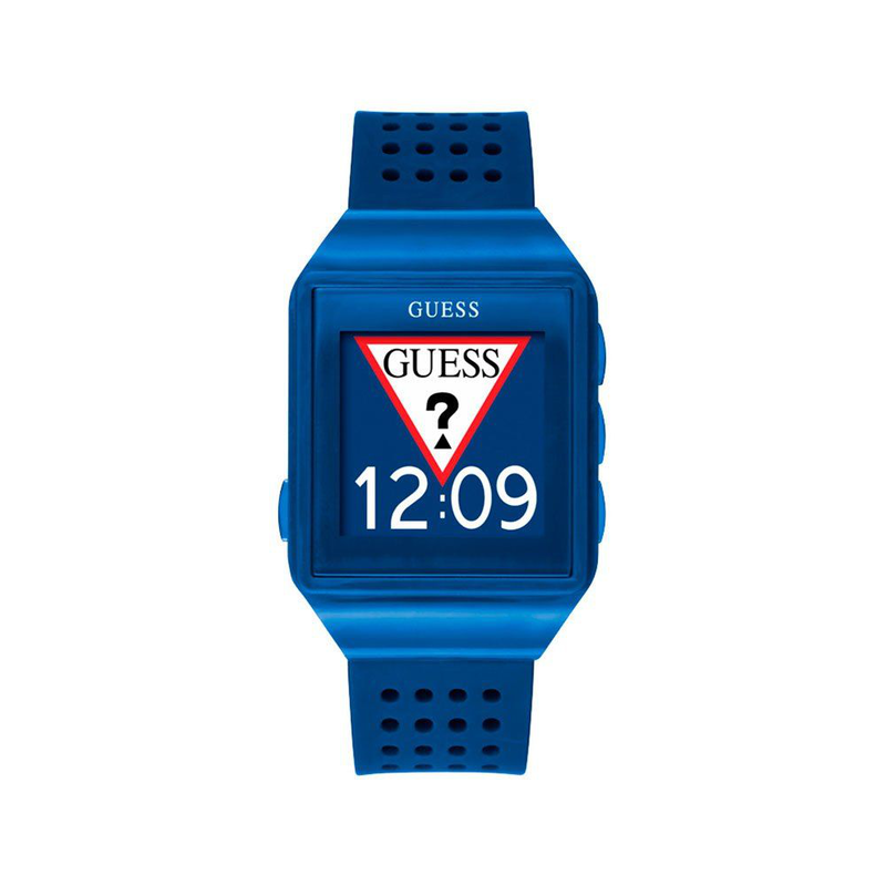 Blue synthetic digital watch-null