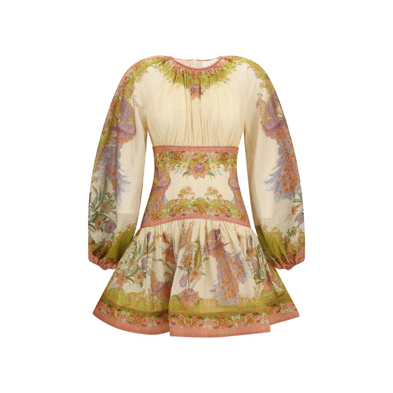 Multicolor cotton casual dress-null