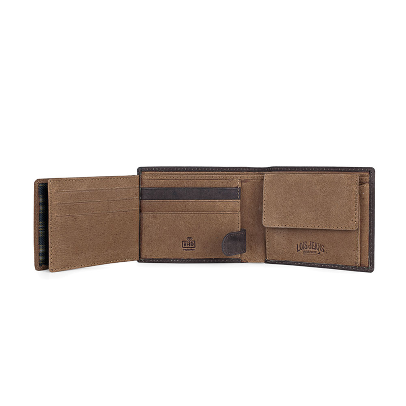 Product image: Πορτοφόλι ανδρικό δερμάτινο lois 202812-02 καφέ-null