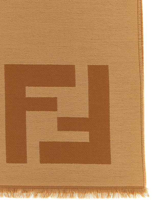 Brown virgin wool foulard-null