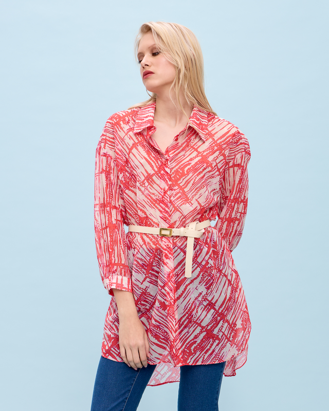 Shirt chiffon long image number null