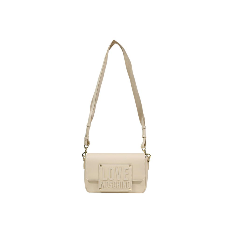 Cream polyethylene handbag-null