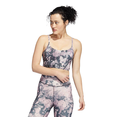 Yoga light support long line bra, Mauve, medium