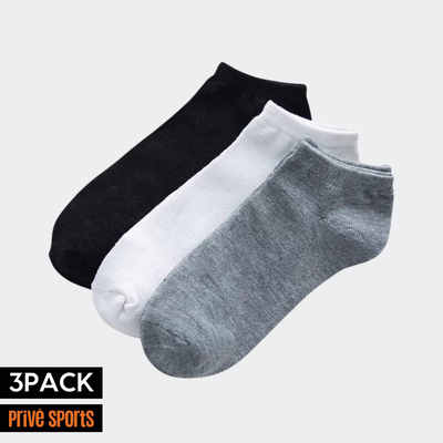 3pack low cut unisex socks, Multi, medium