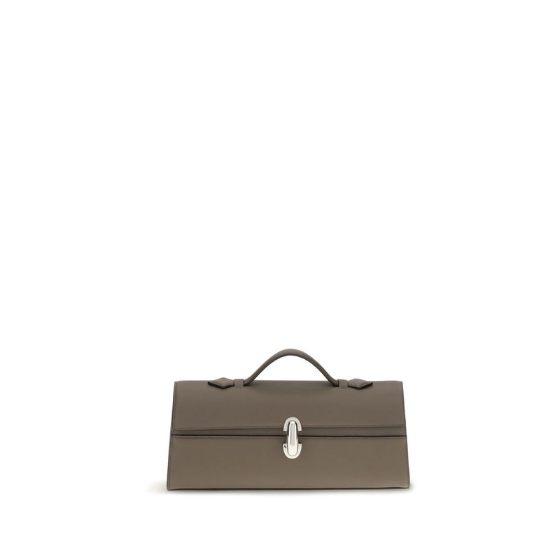 Brown calf leather bos taurus clutch bag-null