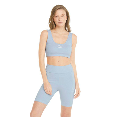 Puma classics ribbed womens crop top - recycled, Non Dyed, medium