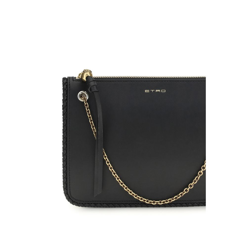 Black calf leather bos taurus clutch bag-null