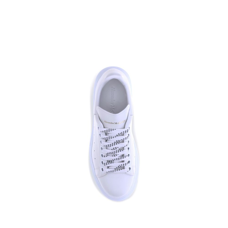 White calf leather bos taurus platform sneakers-null