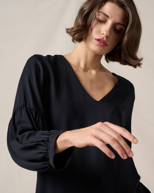 Blouse cotton balloon long sleeve-null