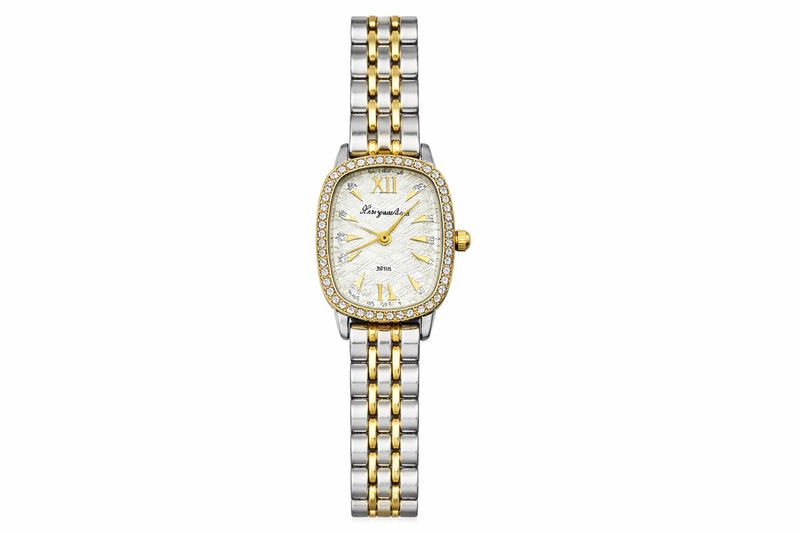 Women&rsquo;s two-tone stainless steel watch with crystal bezel-null